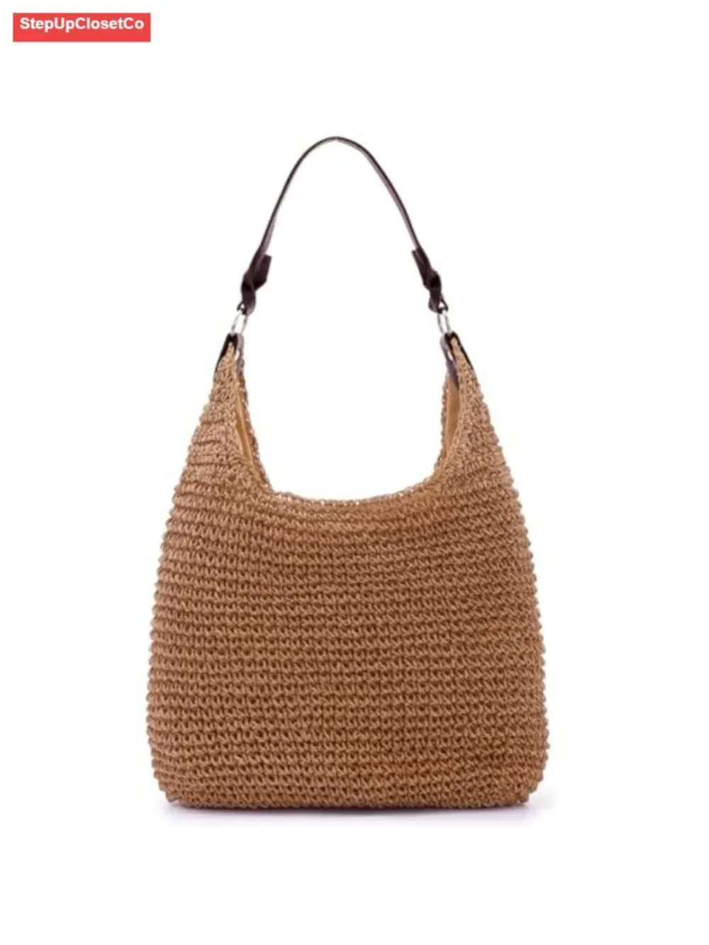 Women's Straw Hobo Bag Large Handwoven Rattan Shoulder Bag Summer Beach Tote
